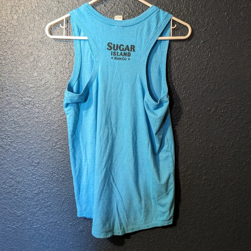 Sugar Island Rum Co. Blue Tank Top with Mermaid Design, Womens M - Picture 9 of 10